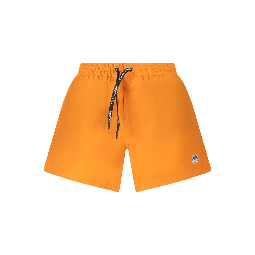 Arancione Nylon Men Swim Boxer