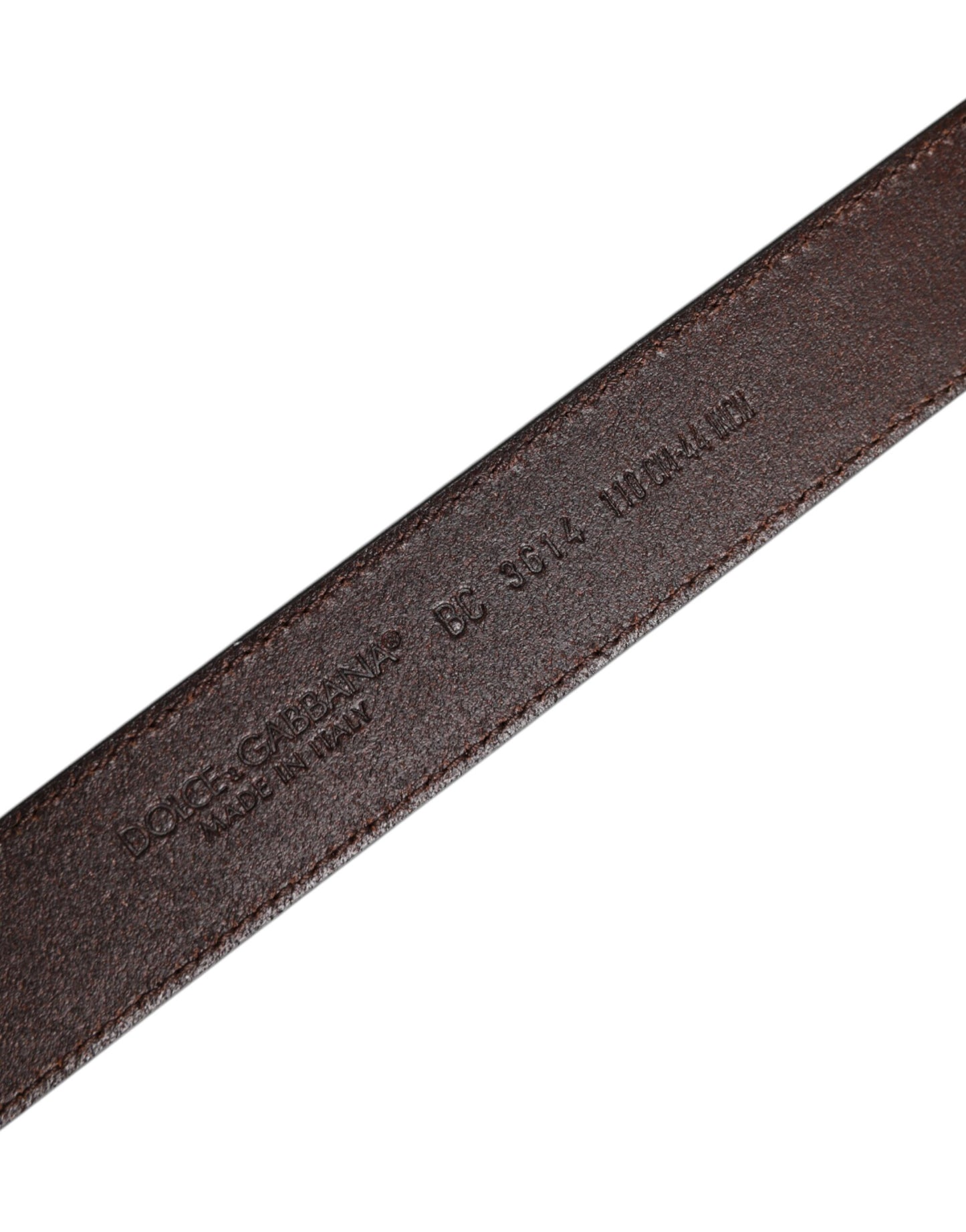 Dark Brown Leather Antique Silver Buckle Belt