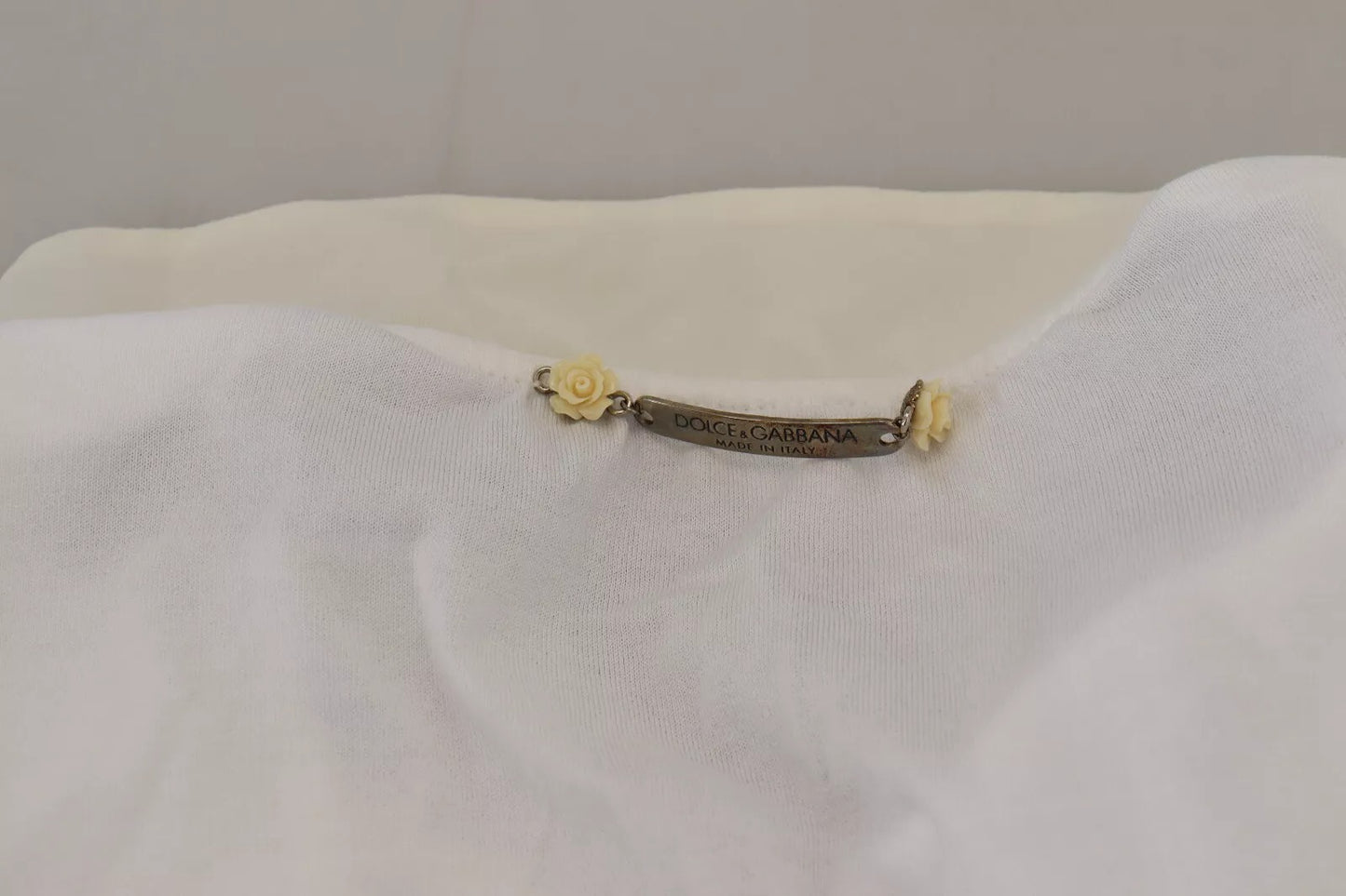 White Cotton LOVE Print Top Blouse T-shirt