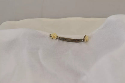 White Cotton LOVE Print Top Blouse T-shirt