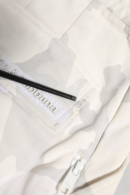 White Camouflage Cargo Jogger Sweatpants Pants