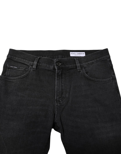 Black Cotton Skinny Men Denim Trouser Jeans