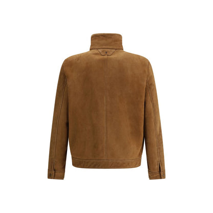 Brown Leather Shell Jacket