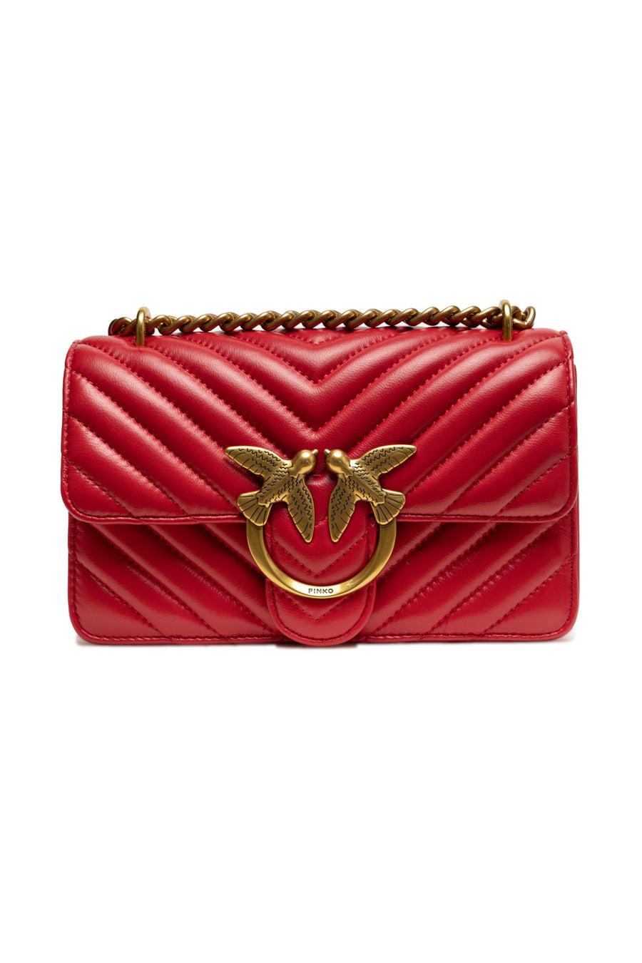 Red Leather Love One Mini Shoulder Bag