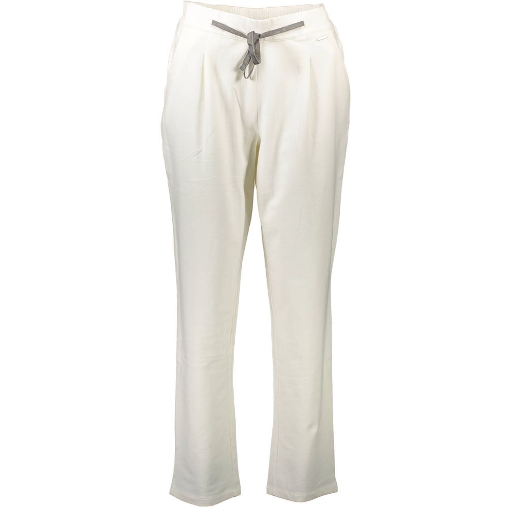 White Cotton Women's Trousers