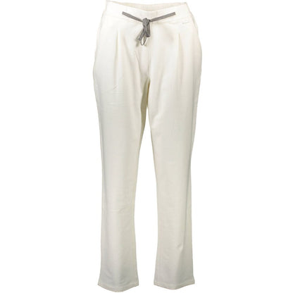 White Cotton Women's Trousers