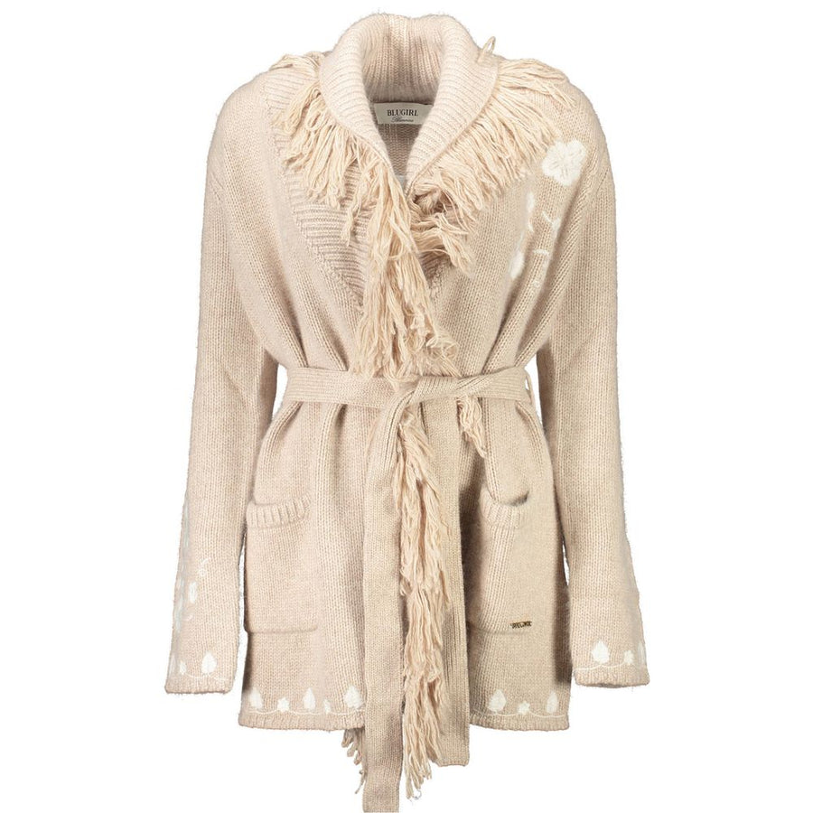 Beige Polyamide Women Cardigan