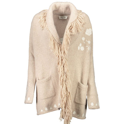 Beige Polyamide Women Cardigan
