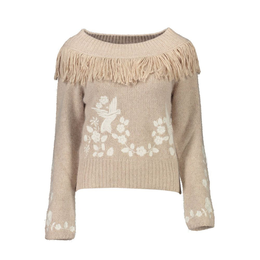 Beige Poliammide Women Sweater