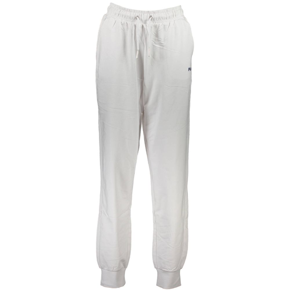 White Cotton Women's Track Pant
