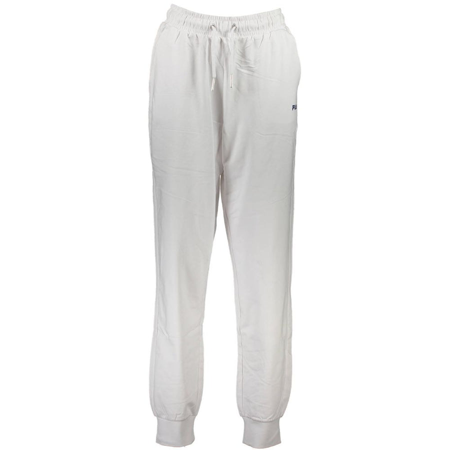 White Cotton Women's Track Pant