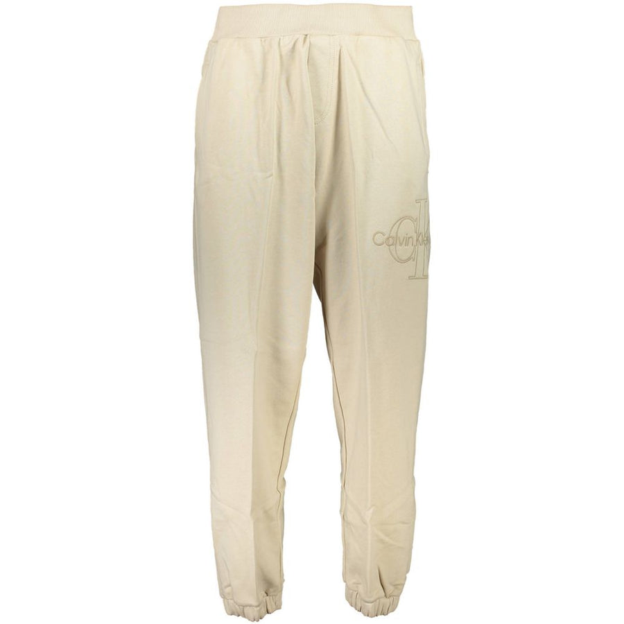 Beige Cotton Men's Sweatpant