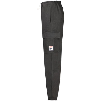 Black Cotton Men Track Pant