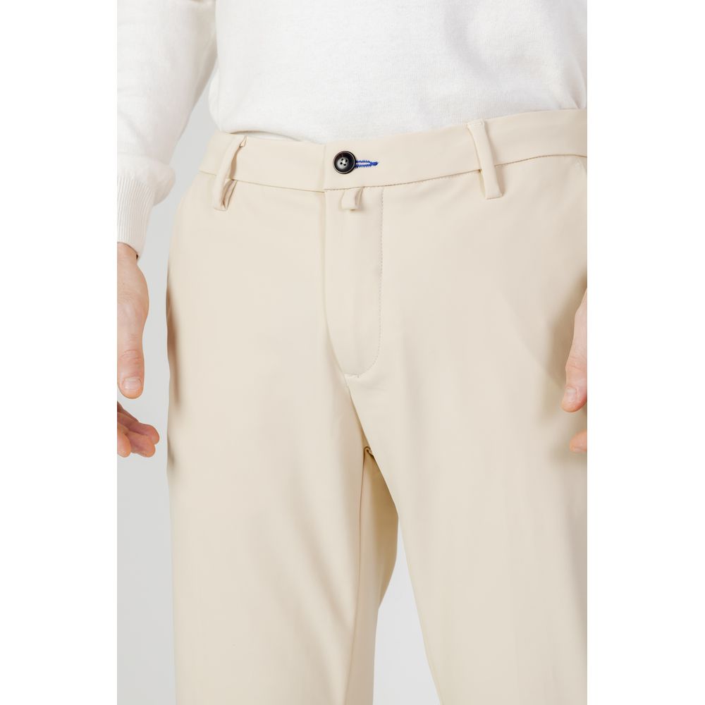Beige Nylon Casual Pants