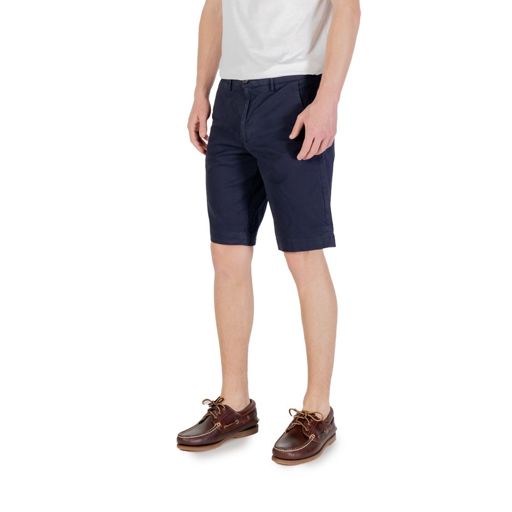 Blue Cotton Bermuda Shorts