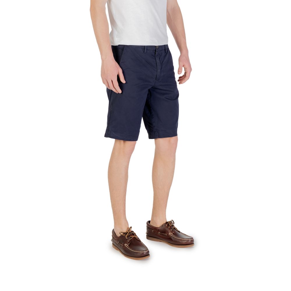 Blue Cotton Bermuda Shorts