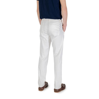 White Cotton Skinny Pants