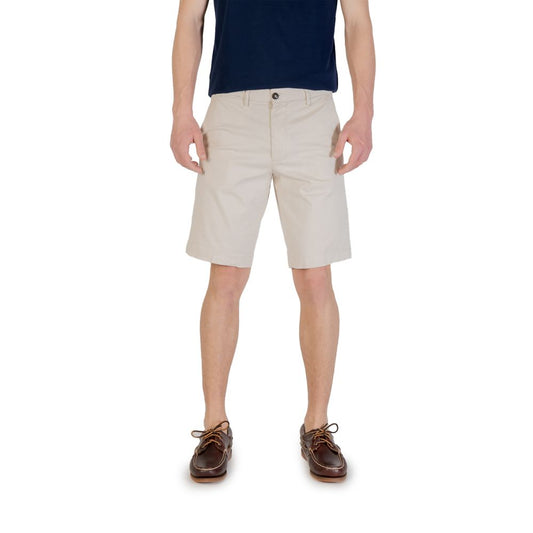 Bicolor Cotton Bermuda Shorts