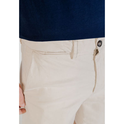 Bicolor Cotton Bermuda Shorts