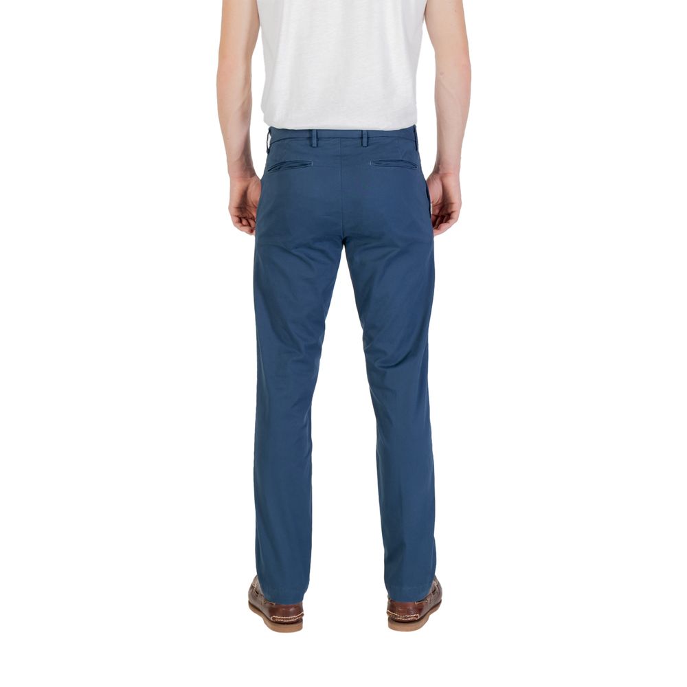 Blue Cotton Skinny Pants