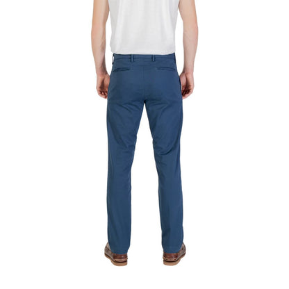 Blue Cotton Skinny Pants