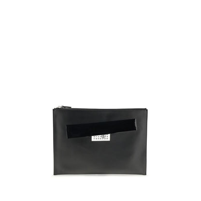 Black Calf Leather Bos Taurus Clutch Bag