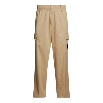 Beige Recycled Cotton Casual Pants