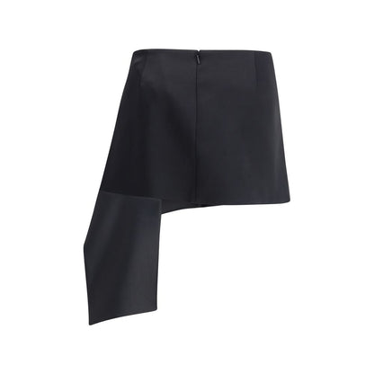 Black Triacetate Mini Skirt