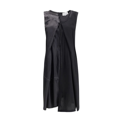 Black Acetate Casual Dress
