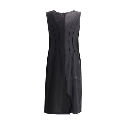 Black Acetate Casual Dress