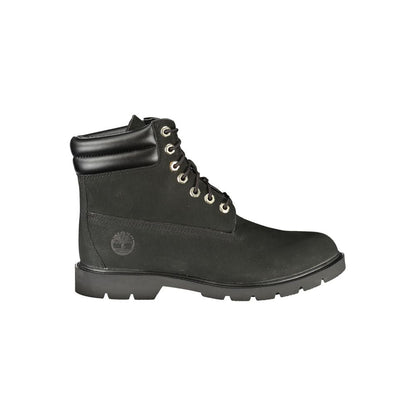 Black Leather Men's Ankle Boot