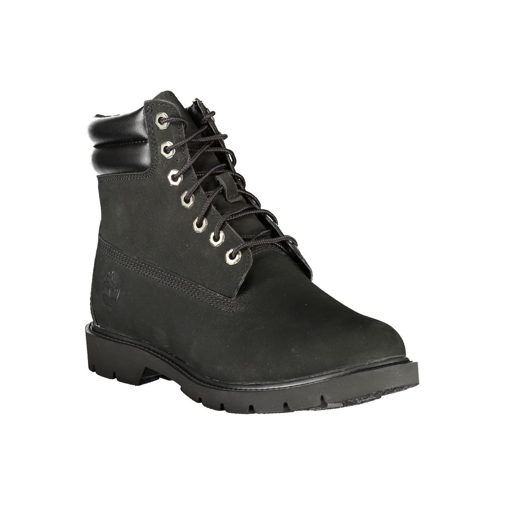 Black Leather Men's Ankle Boot