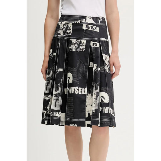 Black Cotton Women Skirt