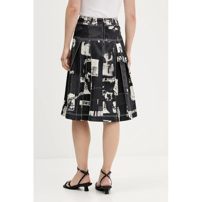 Black Cotton Women Skirt