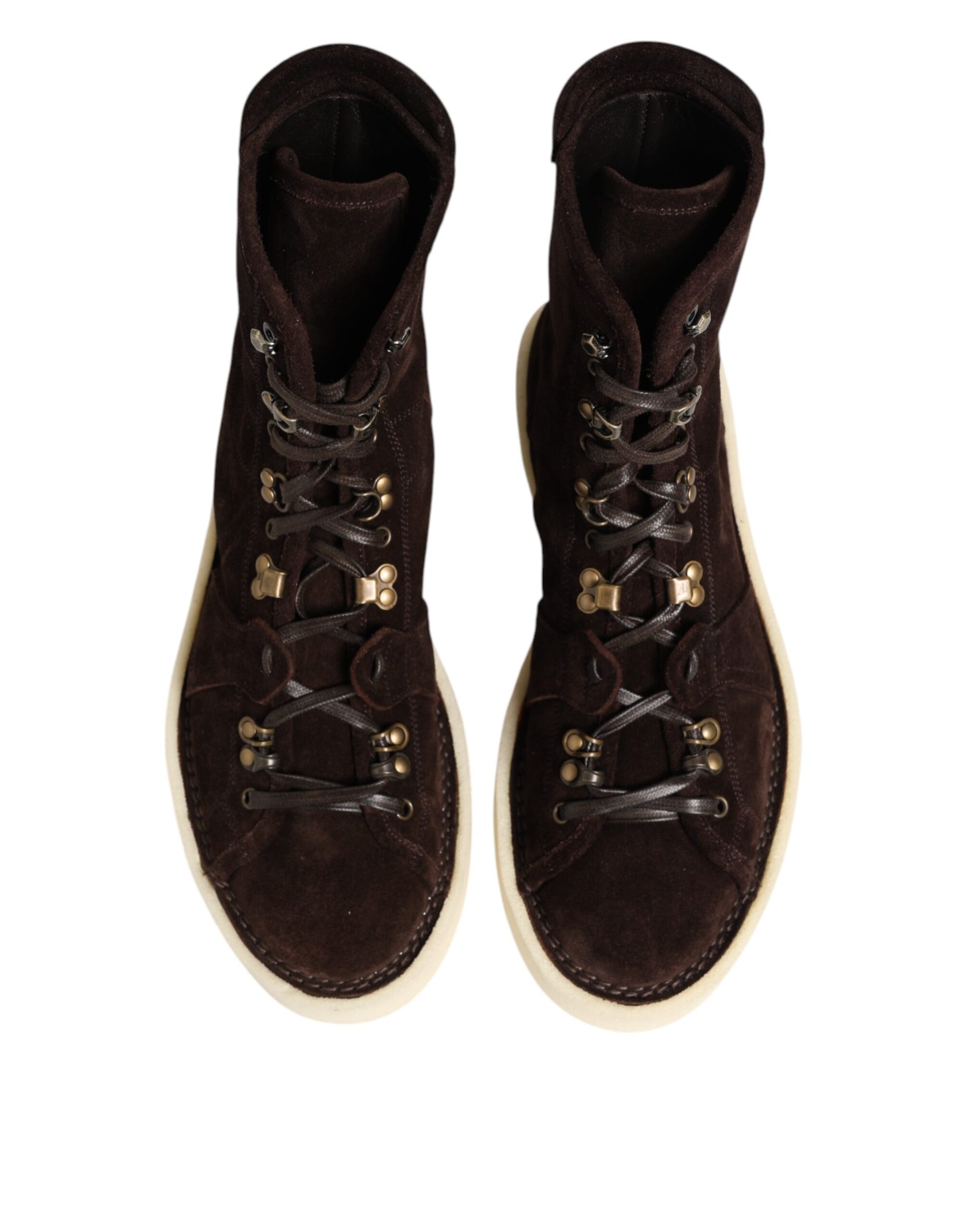Brown Suede Lace Up Ankle Short Boots Shoes