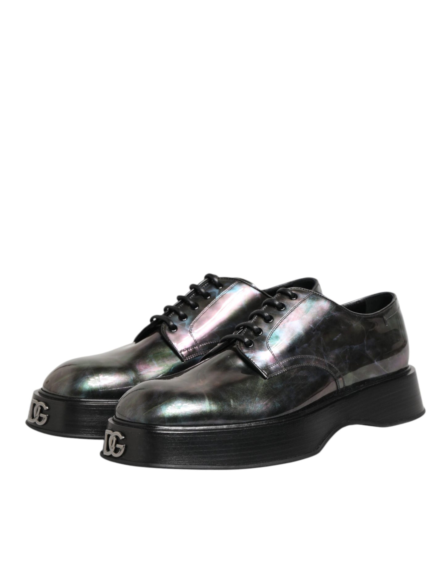 Multicolor Leather Lace-up Men Formal Derby Shoes