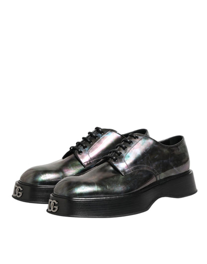 Multicolor Leather Lace-up Men Formal Derby Shoes