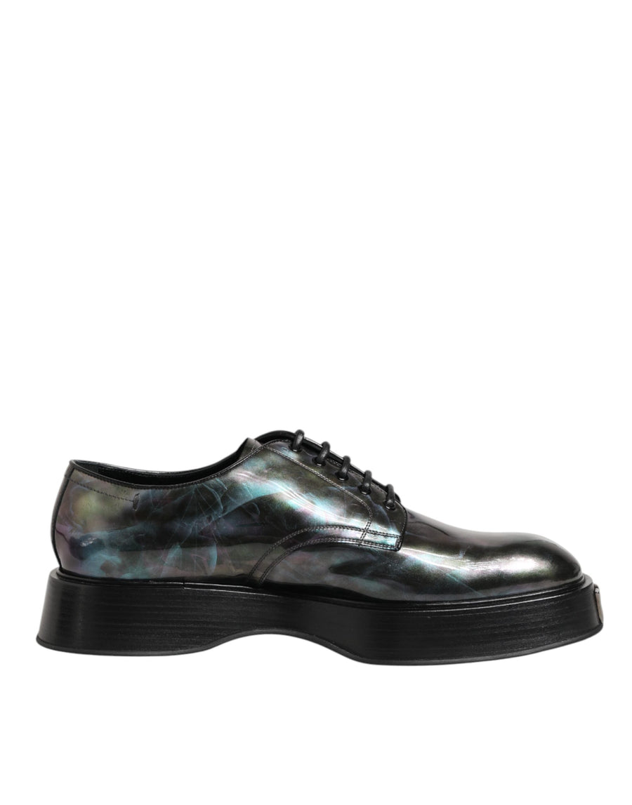 Multicolor Leather Lace-up Men Formal Derby Shoes