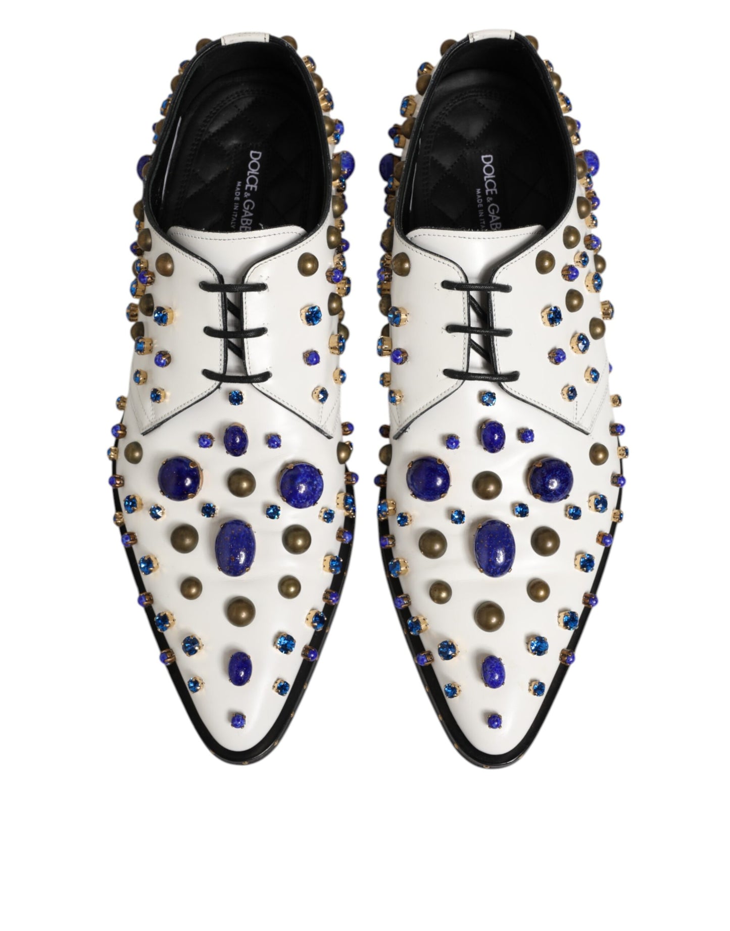 White Leather Crystals Embellished Dress  Shoes