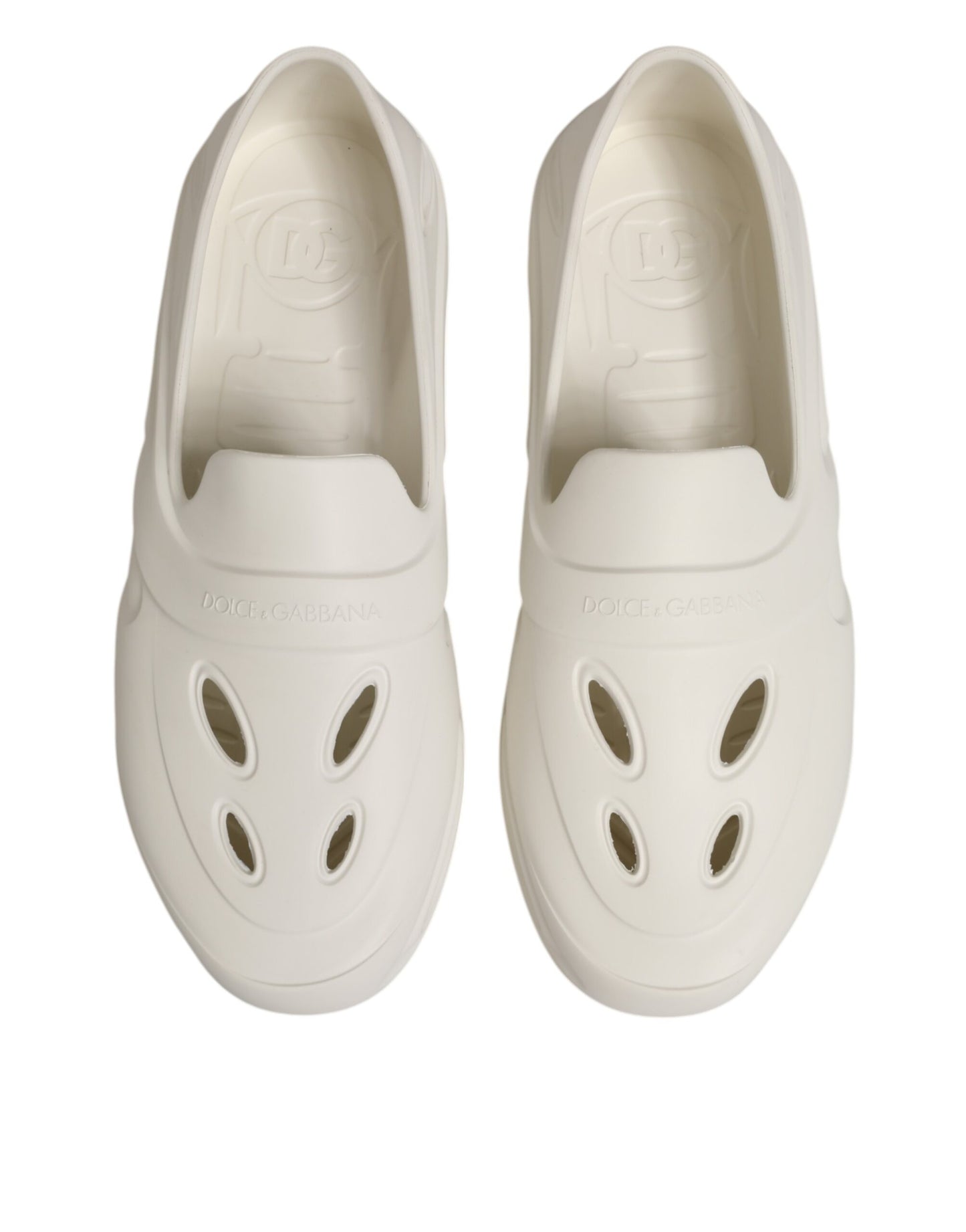 White Rubber Slides Low Top Sneakers Shoes