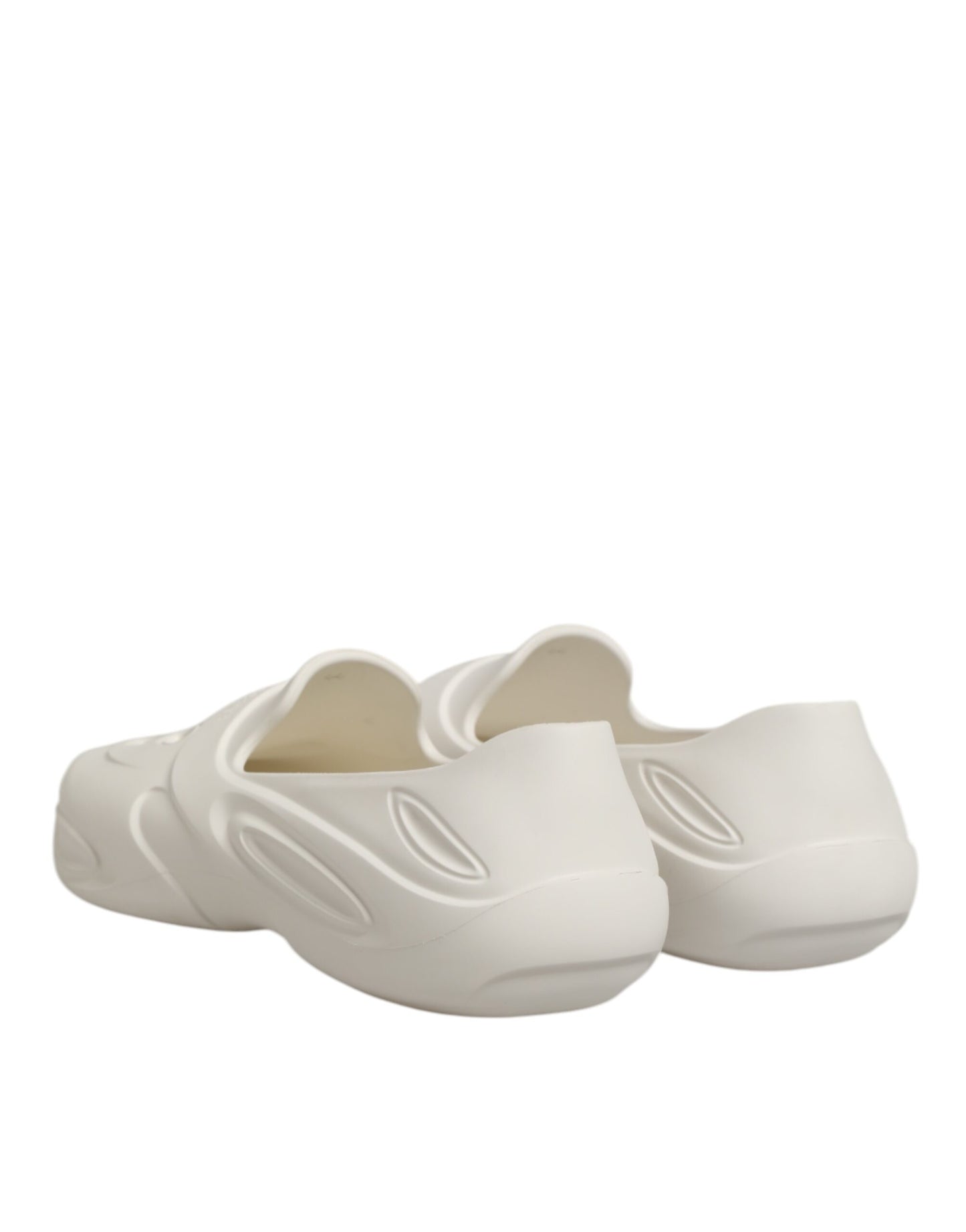 White Rubber Slides Low Top Sneakers Shoes