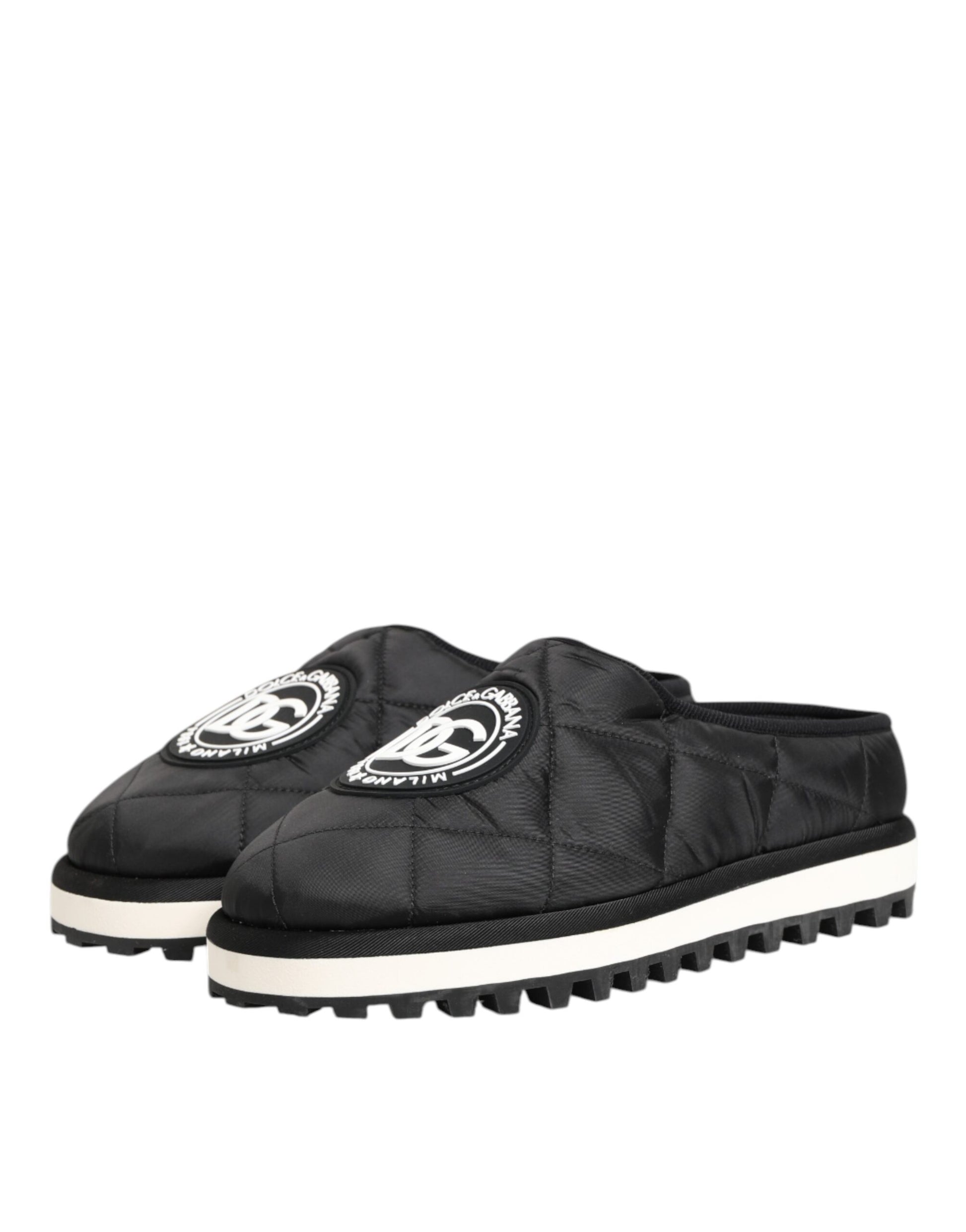 Black Nylon Low Top Slip On Sneaker Shoes