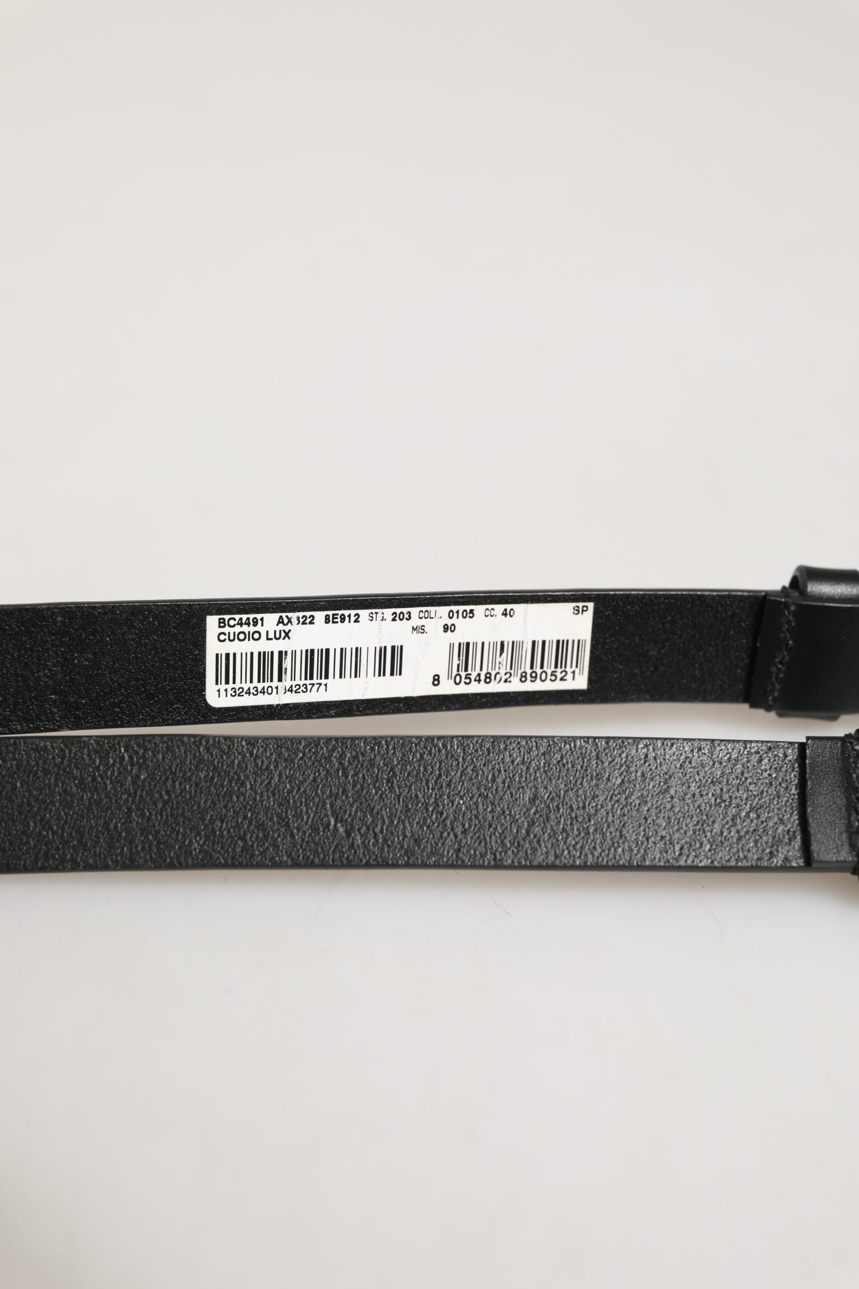 Black Double Strap Leather Silver Buckle Belt