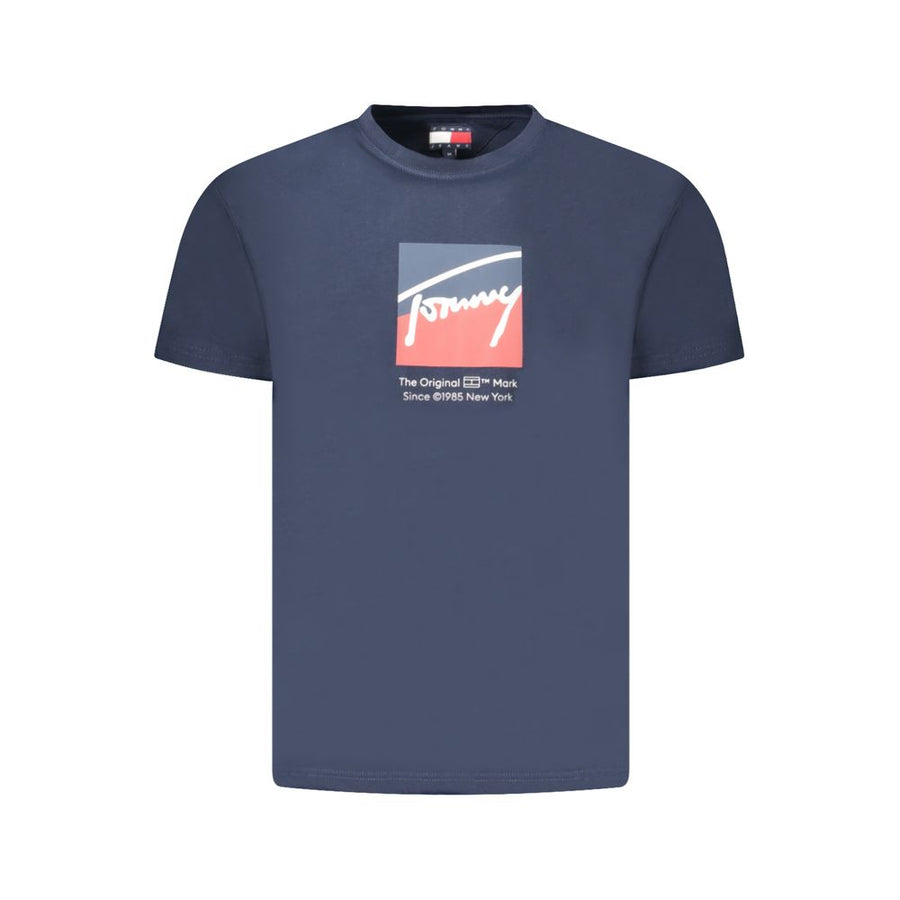 Blue Cotton Men's T-Shirt