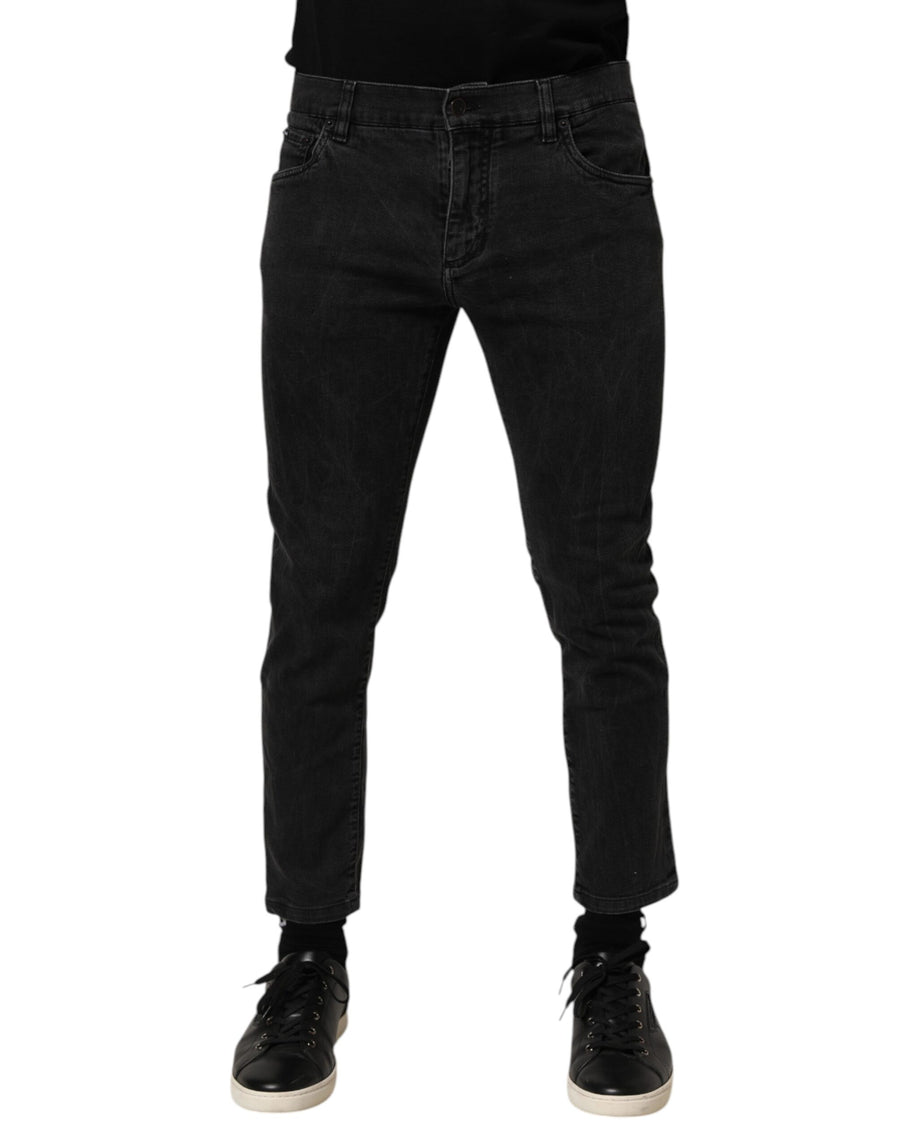 Dark Gray Cotton Stretch Denim Trouser Jeans