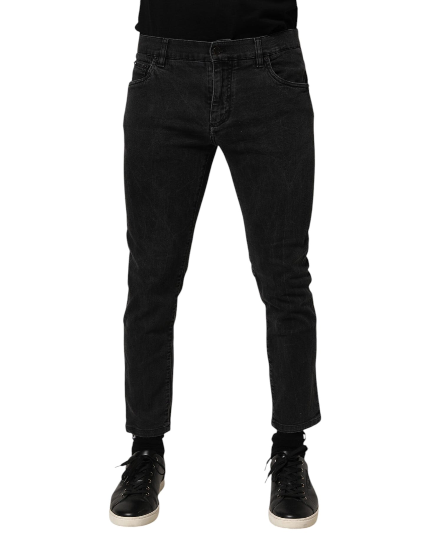 Dark Gray Cotton Stretch Denim Trouser Jeans