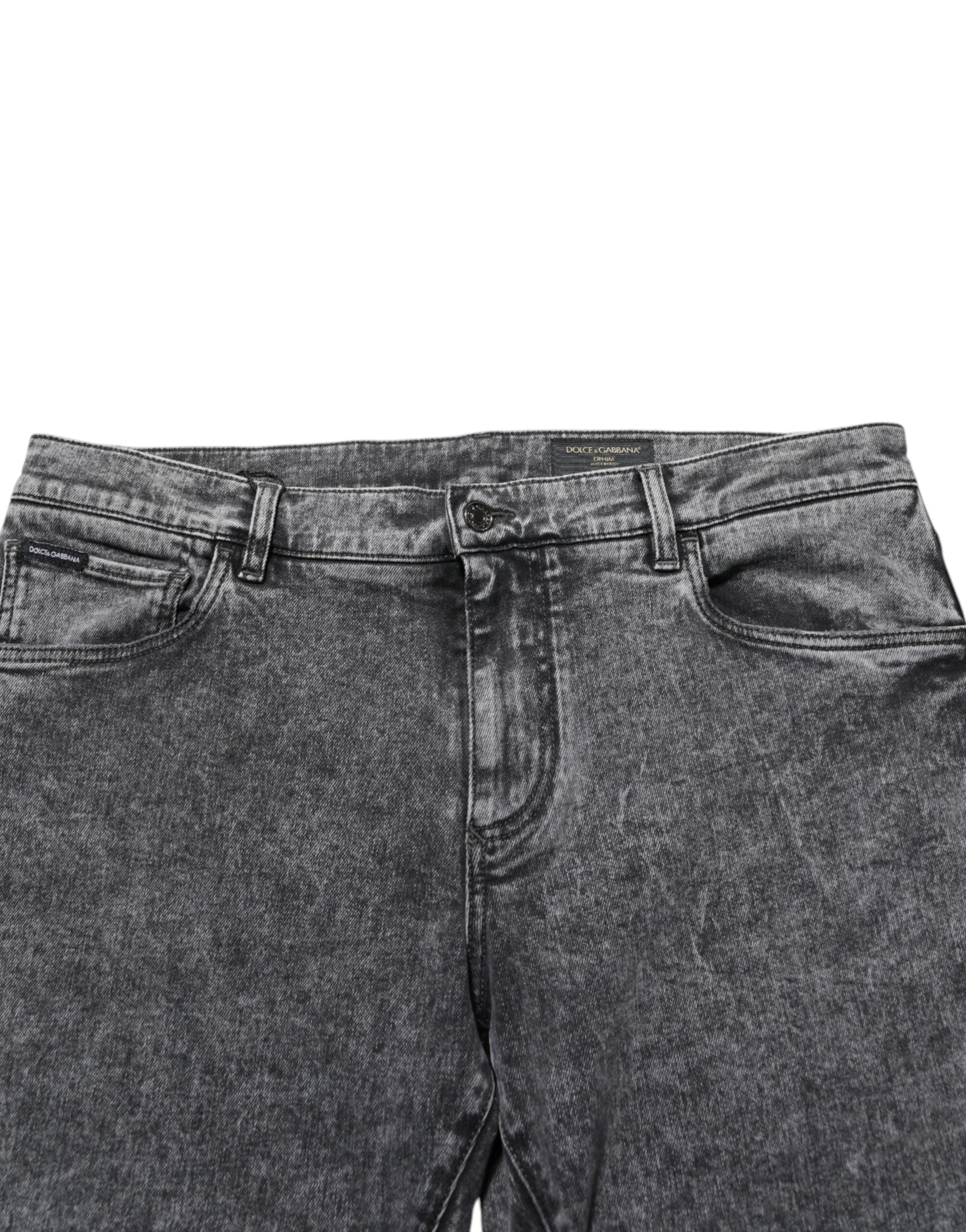 Gray Cotton Slim Fit Denim Trouser Jeans