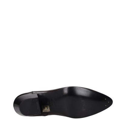 Red Leather Ankle Boots