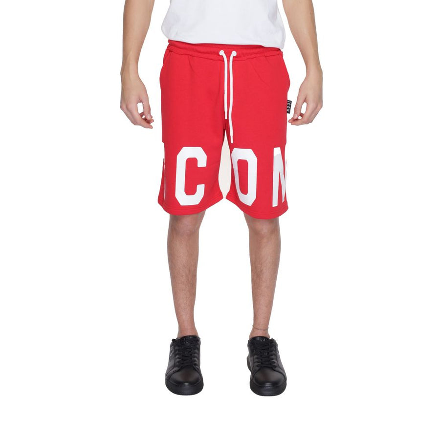 Red Cotton Bermuda Shorts