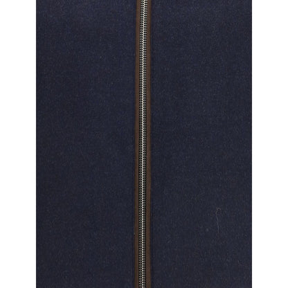 Blue Cashmere Bomber